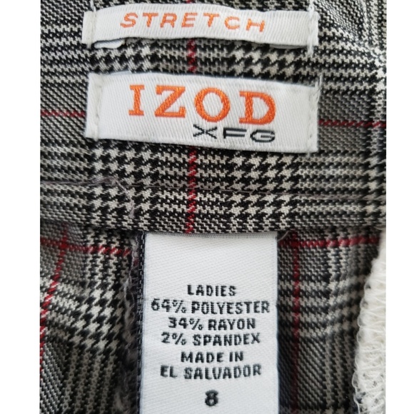 IZOD Straight Fit Plaid Pants (Size 8) - Picture 6 of 6